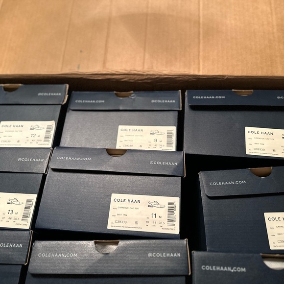 Cole Haan Carnegie Cap Toe Tan Leather Oxford Shoes Brand New In Box - Picture 5 of 6